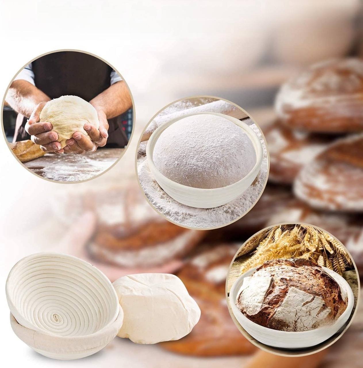 Round Shape China bread proofing basket INR2585