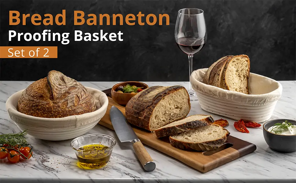 Handmade 10 Inch Rattan Banneton Bread Proofing Basket INO251508